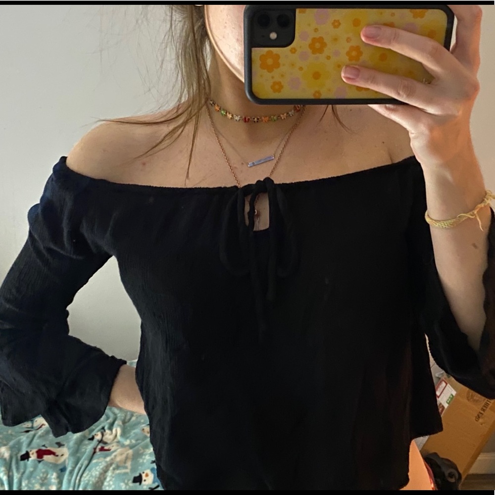 Off the shoulder crop top